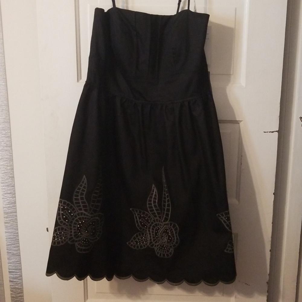 Black Floral Lord + Taylor Dress